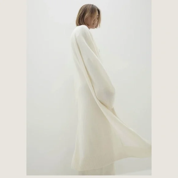 Naked Cashmere Makena Longline Ecru White Cashmere Cardigan, Size M - Picture 5 of 16